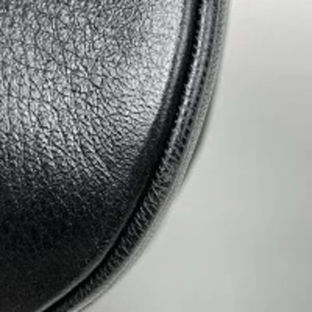 Salvatore Ferragamo Leather Black Gancini Shoulder 2way Bag Black